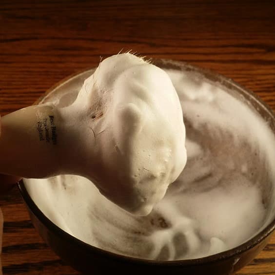 How to lather shaving cream with a brush