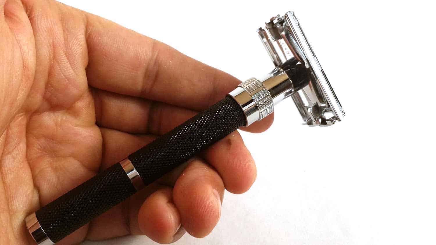 Parker 96R - Long Handle Butterfly Open Safety Razor