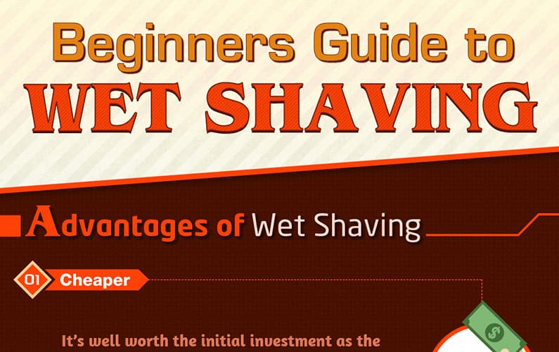 Beginner's guide to wet shaving infographic feature image