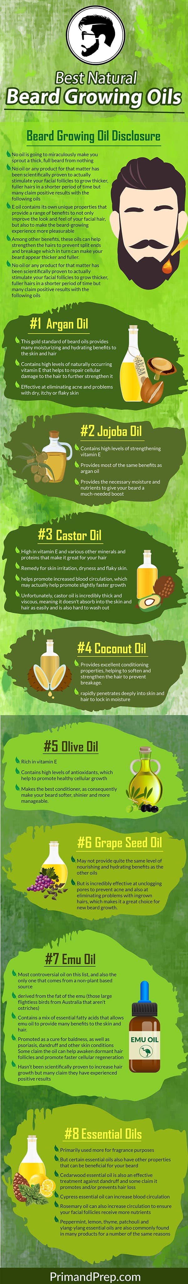 Best Beard Growing Oil Infographic