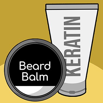 Use product to straighten beard