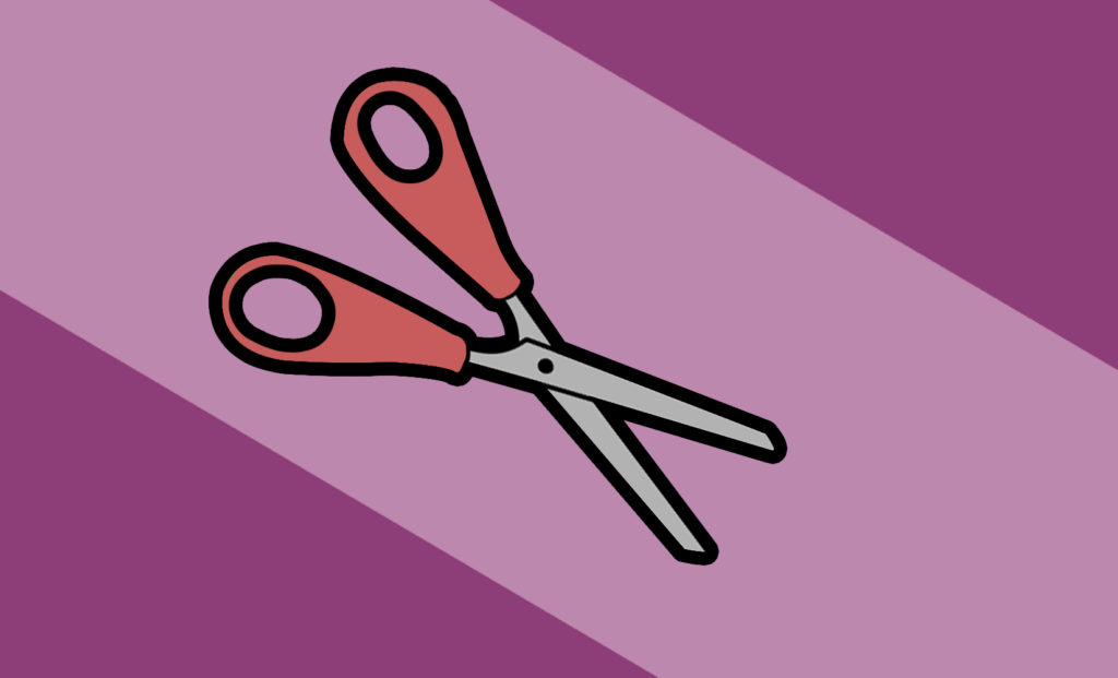 hair removal with scissors