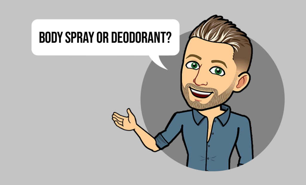 Body spray or deodorant